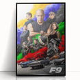 F9 The Fast Saga 2020s Vintage Movie Poster Retro Film Art