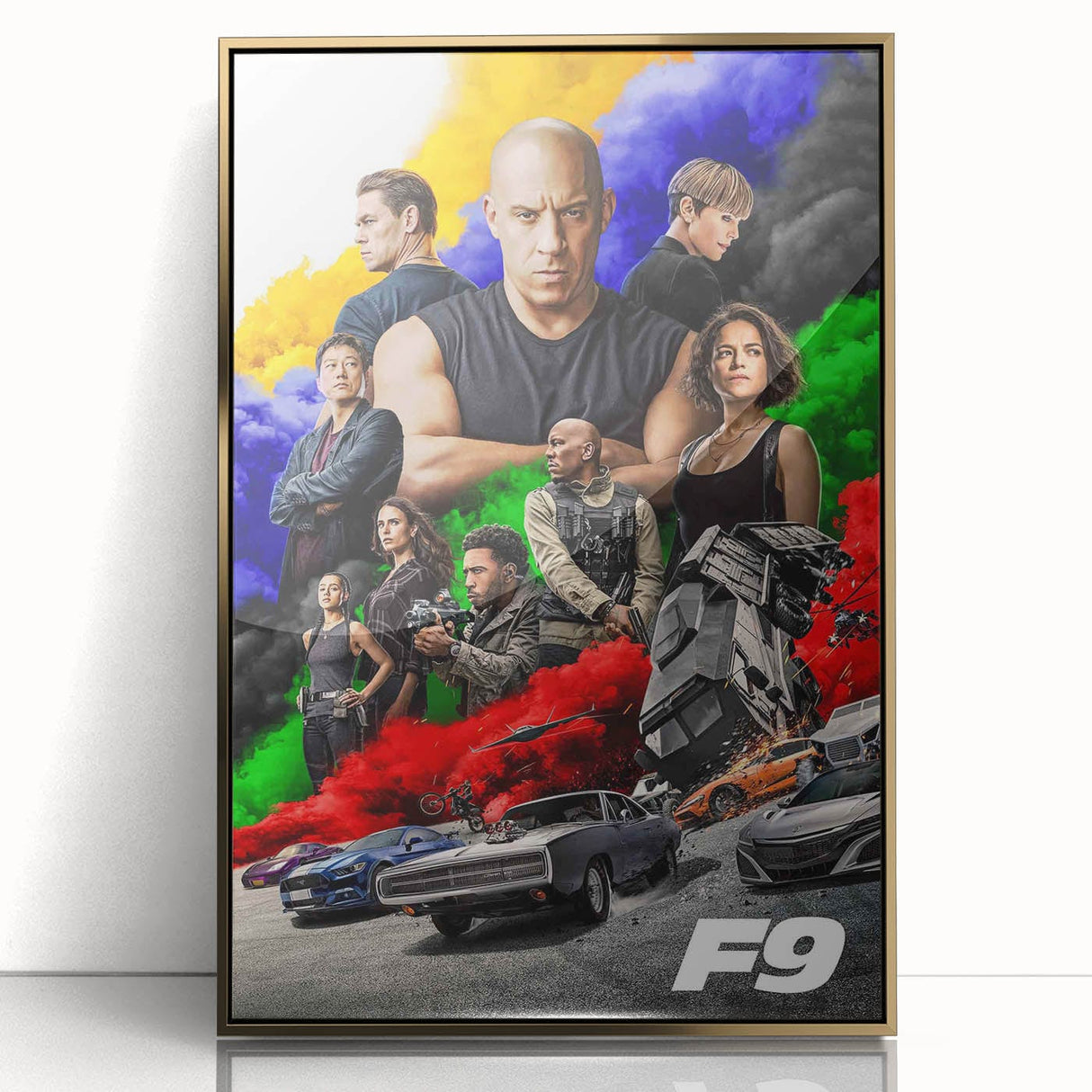 F9 The Fast Saga 2020s Vintage Movie Poster Retro Film Art