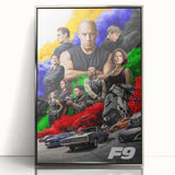 F9 The Fast Saga 2020s Vintage Movie Poster Retro Film Art
