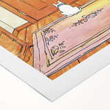 Vintage New Yorker Poster - Waiting Dog at the Door Wall Art Print