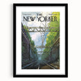 Vintage New Yorker Poster - Railroad Tunnel Scene Wall Art Print