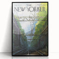 Vintage New Yorker Poster - Railroad Tunnel Scene Wall Art Print