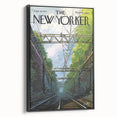 Vintage New Yorker Poster - Railroad Tunnel Scene Wall Art Print