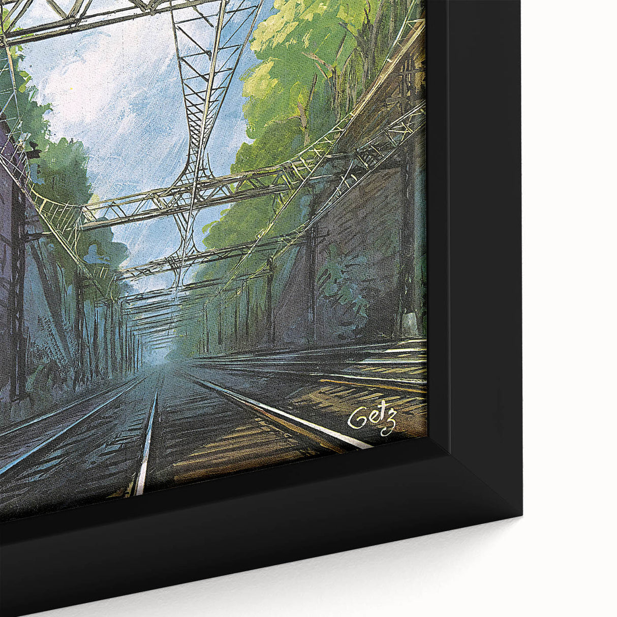 Vintage New Yorker Poster - Railroad Tunnel Scene Wall Art Print