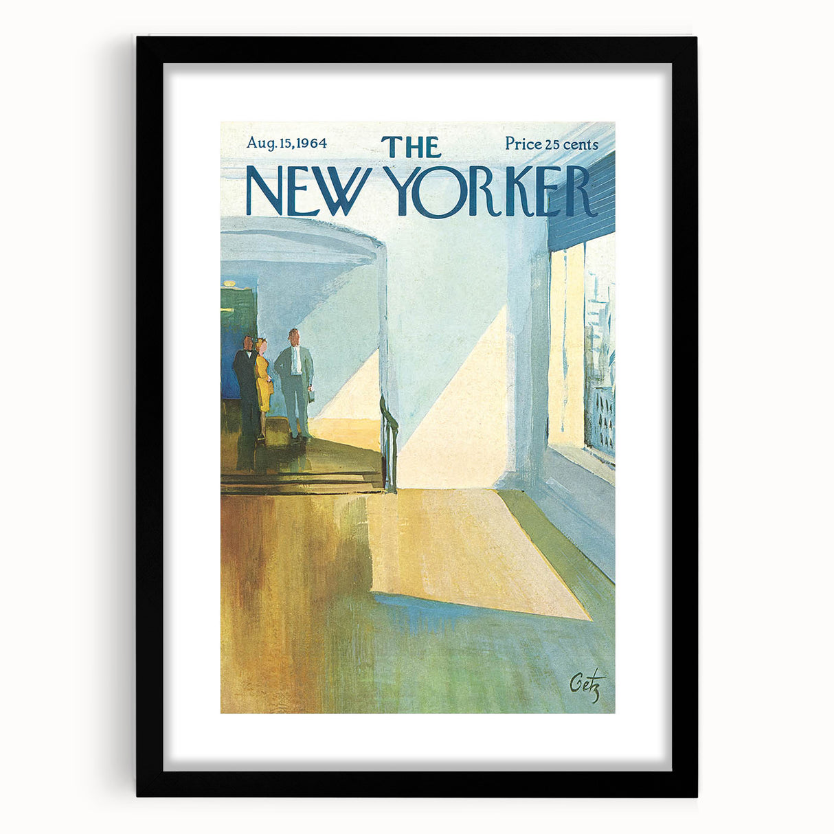 Vintage New Yorker Poster - Elegant Hallway Scene Wall Art Print