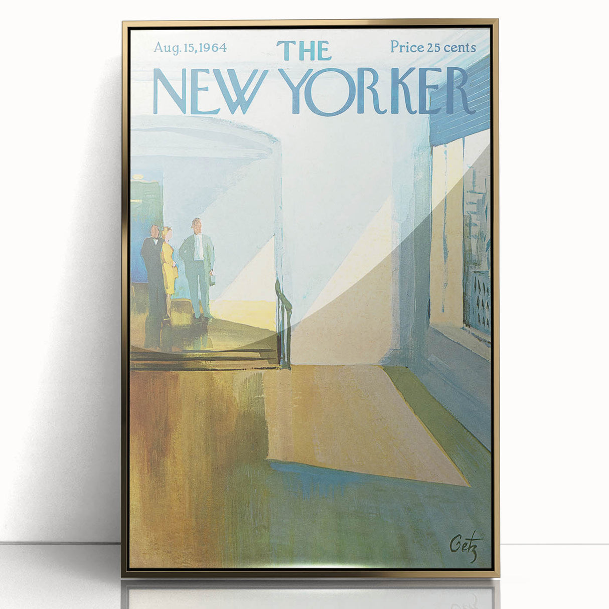 Vintage New Yorker Poster - Elegant Hallway Scene Wall Art Print