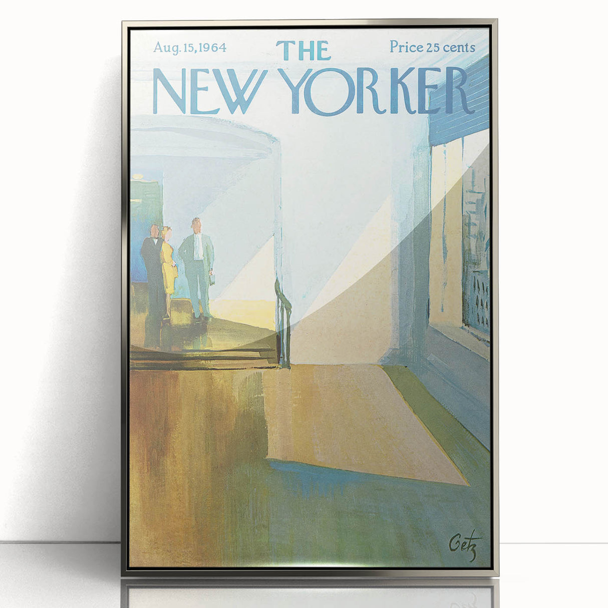 Vintage New Yorker Poster - Elegant Hallway Scene Wall Art Print
