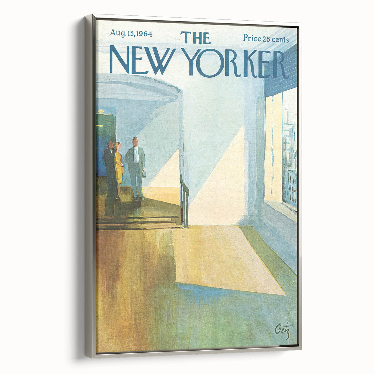 Vintage New Yorker Poster - Elegant Hallway Scene Wall Art Print