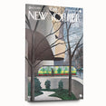 Vintage New Yorker Poster - Museum with Garden View Wall Art Print
