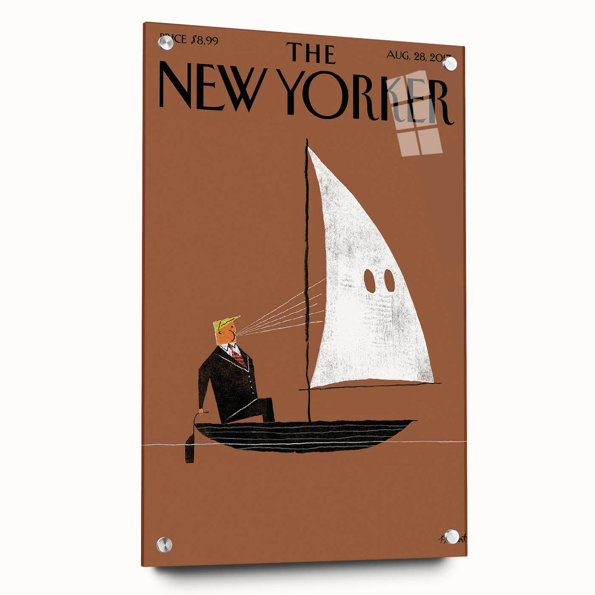 Vintage New Yorker Poster - Sailing with a Twist Wall Art Print