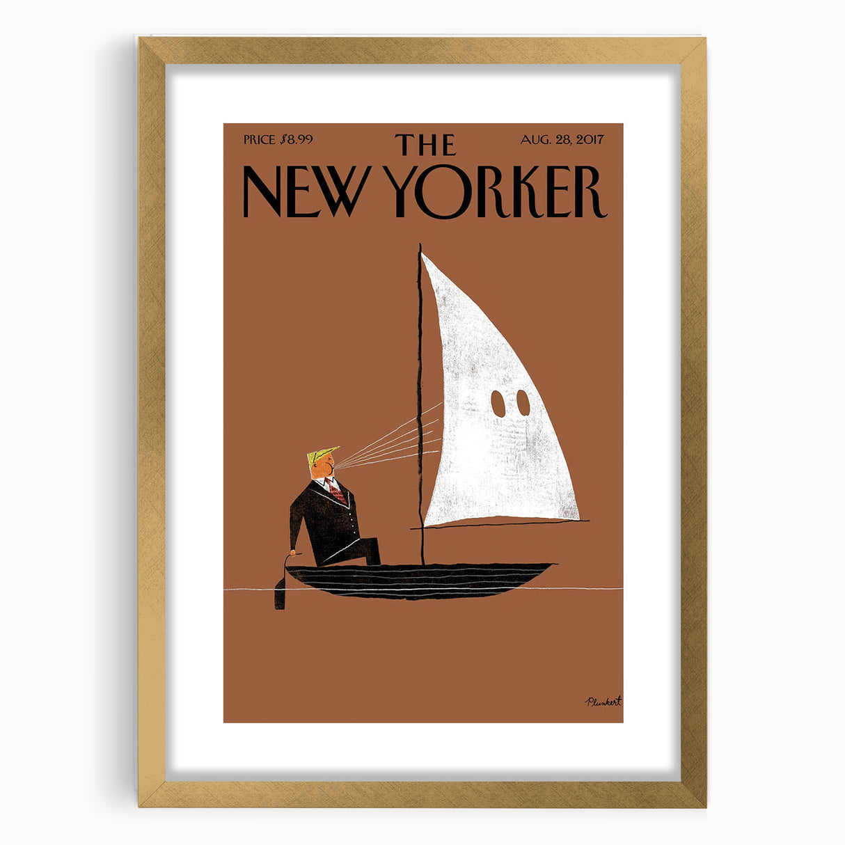 Vintage New Yorker Poster - Sailing with a Twist Wall Art Print