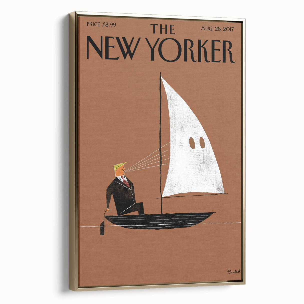 Vintage New Yorker Poster - Sailing with a Twist Wall Art Print