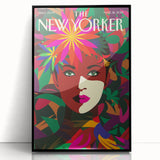New Yorker Magazine Cover Art - Floral Face Vintage Poster