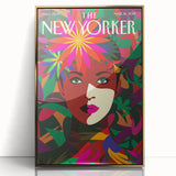 New Yorker Magazine Cover Art - Floral Face Vintage Poster