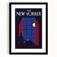 Vintage New Yorker Poster - Moonlit Night by the Window Wall Art Print