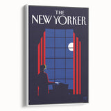 Vintage New Yorker Poster - Moonlit Night by the Window Wall Art Print