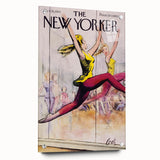 Vintage New Yorker Poster - Ballet Dancer in Motion Wall Art Print