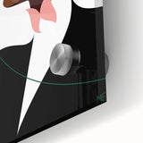 Elegant New Yorker Poster - Woman with Pink Flowers Wall Art