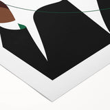 Elegant New Yorker Poster - Woman with Pink Flowers Wall Art