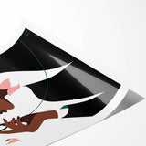 Elegant New Yorker Poster - Woman with Pink Flowers Wall Art