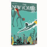 New Yorker Swimming Art - Underwater Scene Wall Decor