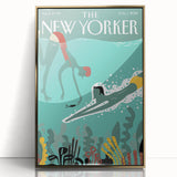 New Yorker Swimming Art - Underwater Scene Wall Decor