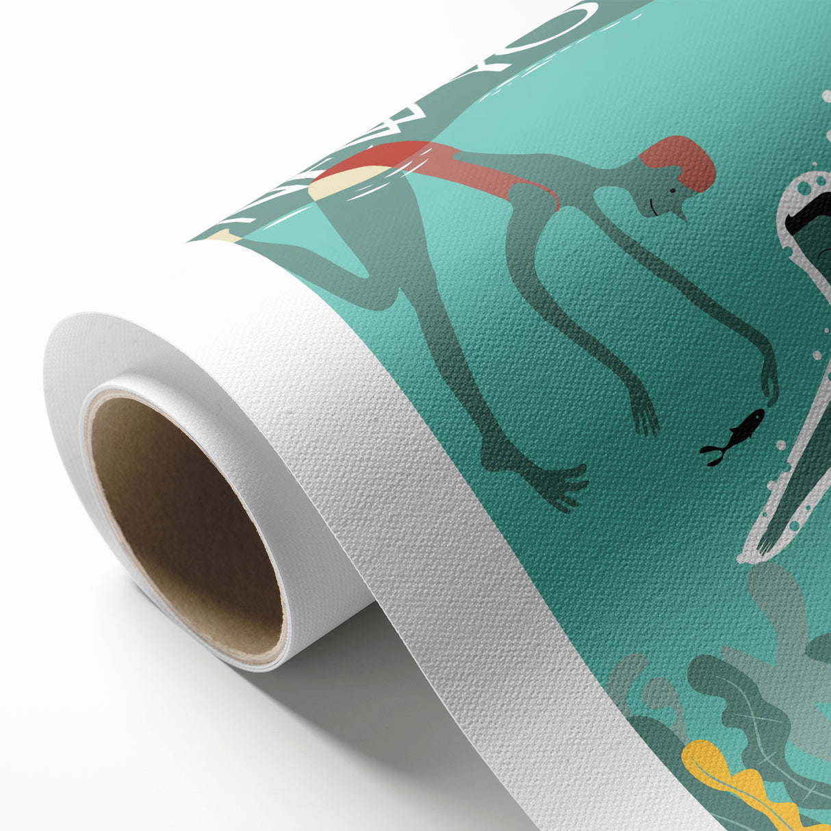 New Yorker Swimming Art - Underwater Scene Wall Decor