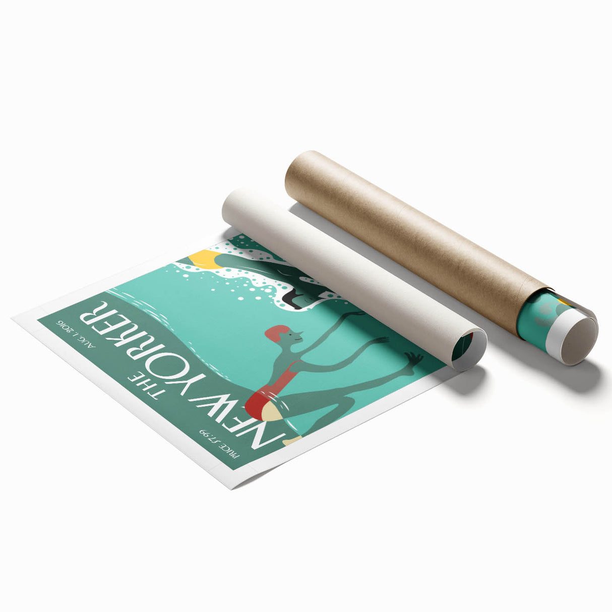 New Yorker Swimming Art - Underwater Scene Wall Decor