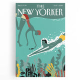 New Yorker Swimming Art - Underwater Scene Wall Decor