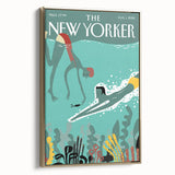 New Yorker Swimming Art - Underwater Scene Wall Decor