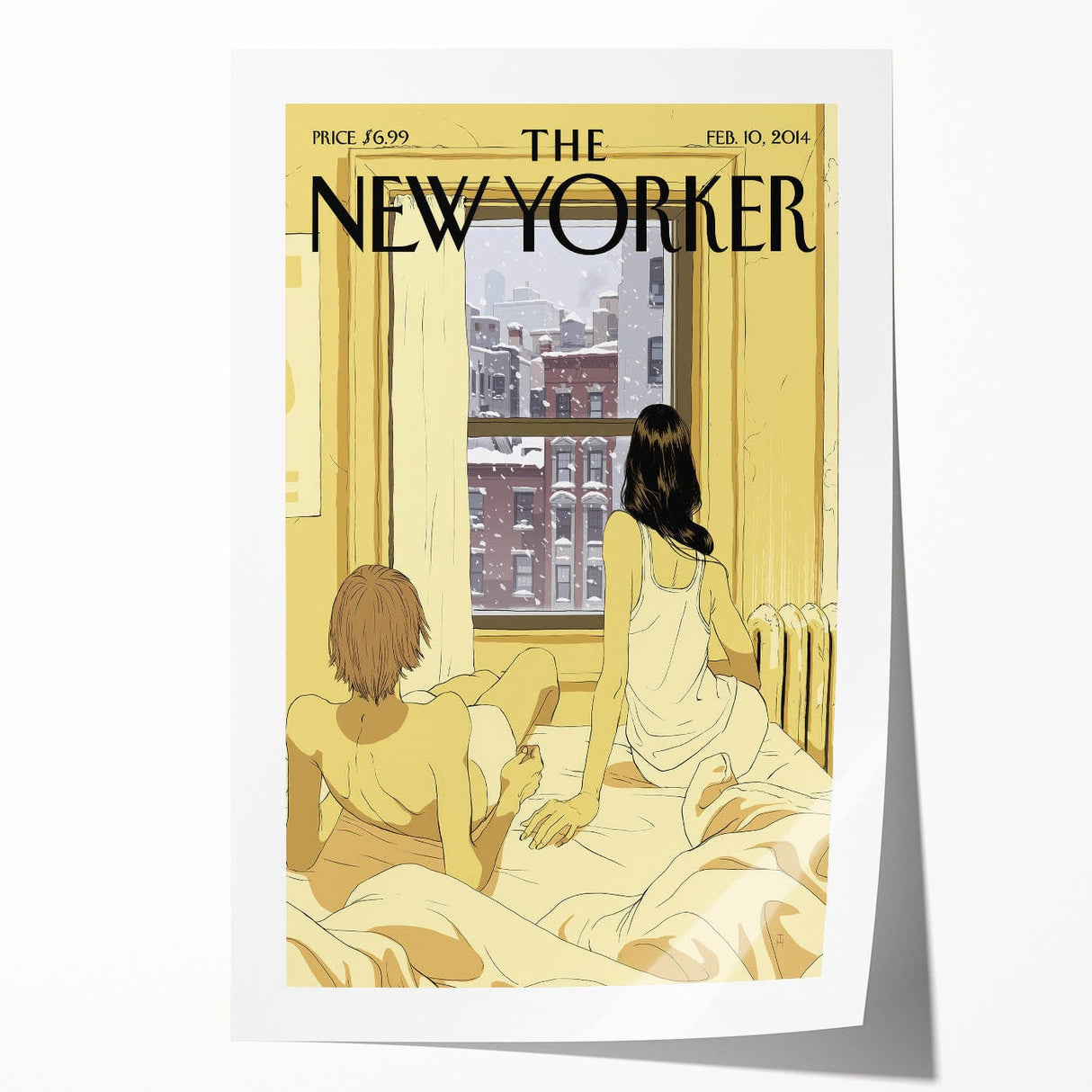 New Yorker February 10, 2014 – Cozy Winter Morning Window Art Print