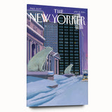 New Yorker January 13, 2014 – Polar Bears in the Snow Cityscape Art