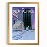 New Yorker January 13, 2014 – Polar Bears in the Snow Cityscape Art