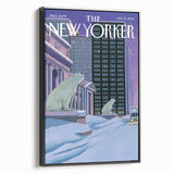 New Yorker January 13, 2014 – Polar Bears in the Snow Cityscape Art