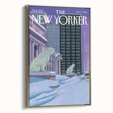 New Yorker January 13, 2014 – Polar Bears in the Snow Cityscape Art