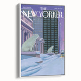 New Yorker January 13, 2014 – Polar Bears in the Snow Cityscape Art
