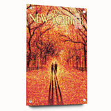 New Yorker November 9, 2009 – Romantic Fall Walk Art Print