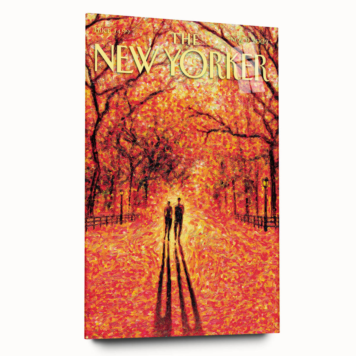 New Yorker November 9, 2009 – Romantic Fall Walk Art Print