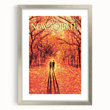 New Yorker November 9, 2009 – Romantic Fall Walk Art Print