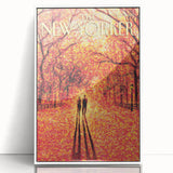 New Yorker November 9, 2009 – Romantic Fall Walk Art Print
