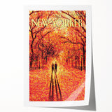 New Yorker November 9, 2009 – Romantic Fall Walk Art Print