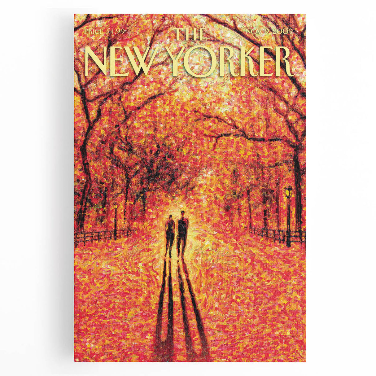 New Yorker November 9, 2009 – Romantic Fall Walk Art Print