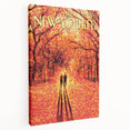New Yorker November 9, 2009 – Romantic Fall Walk Art Print