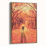 New Yorker November 9, 2009 – Romantic Fall Walk Art Print