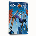 Vintage New Yorker Poster: Basketball Game Cover Art