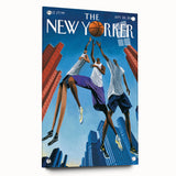 Vintage New Yorker Poster: Basketball Game Cover Art