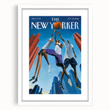 Vintage New Yorker Poster: Basketball Game Cover Art
