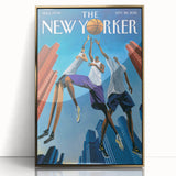 Vintage New Yorker Poster: Basketball Game Cover Art