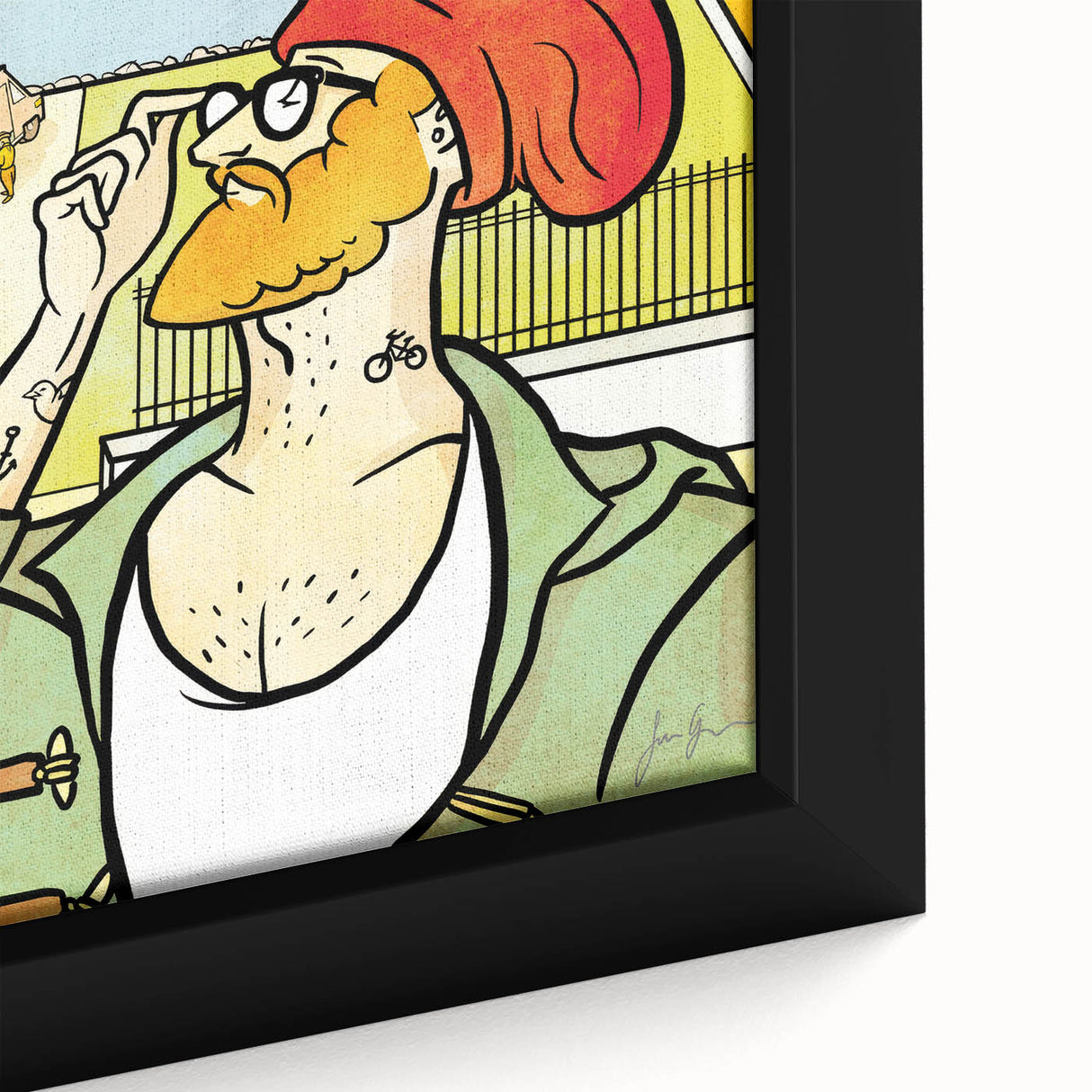 Vintage New Yorker Poster: Hipster Beanie Cover Art