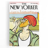 Vintage New Yorker Poster: Hipster Beanie Cover Art